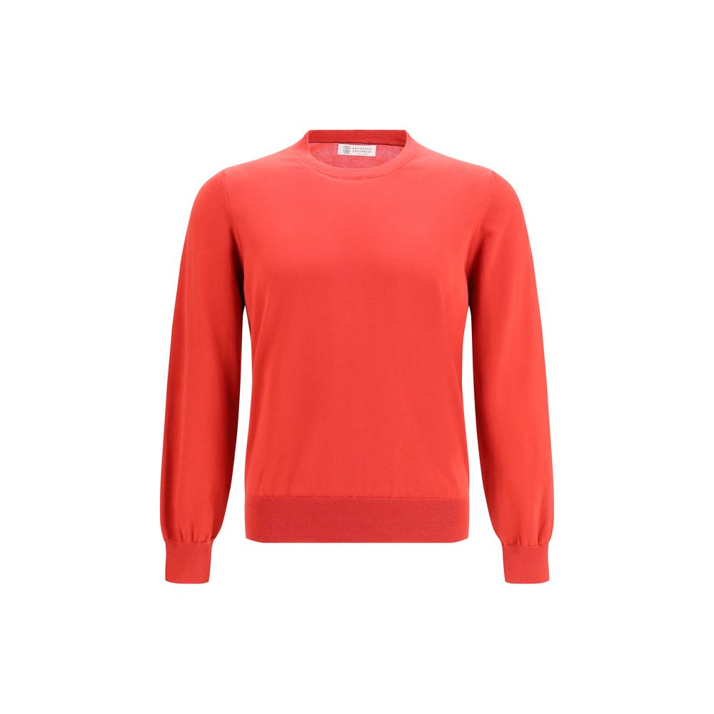 Sweatshirt by Brunello Cucinelli for men in cotton multicolor & natural showcases a slouchy chic silhouette, artfully detailed with a slouchy chic round neckline and for a slouchy chic finish.