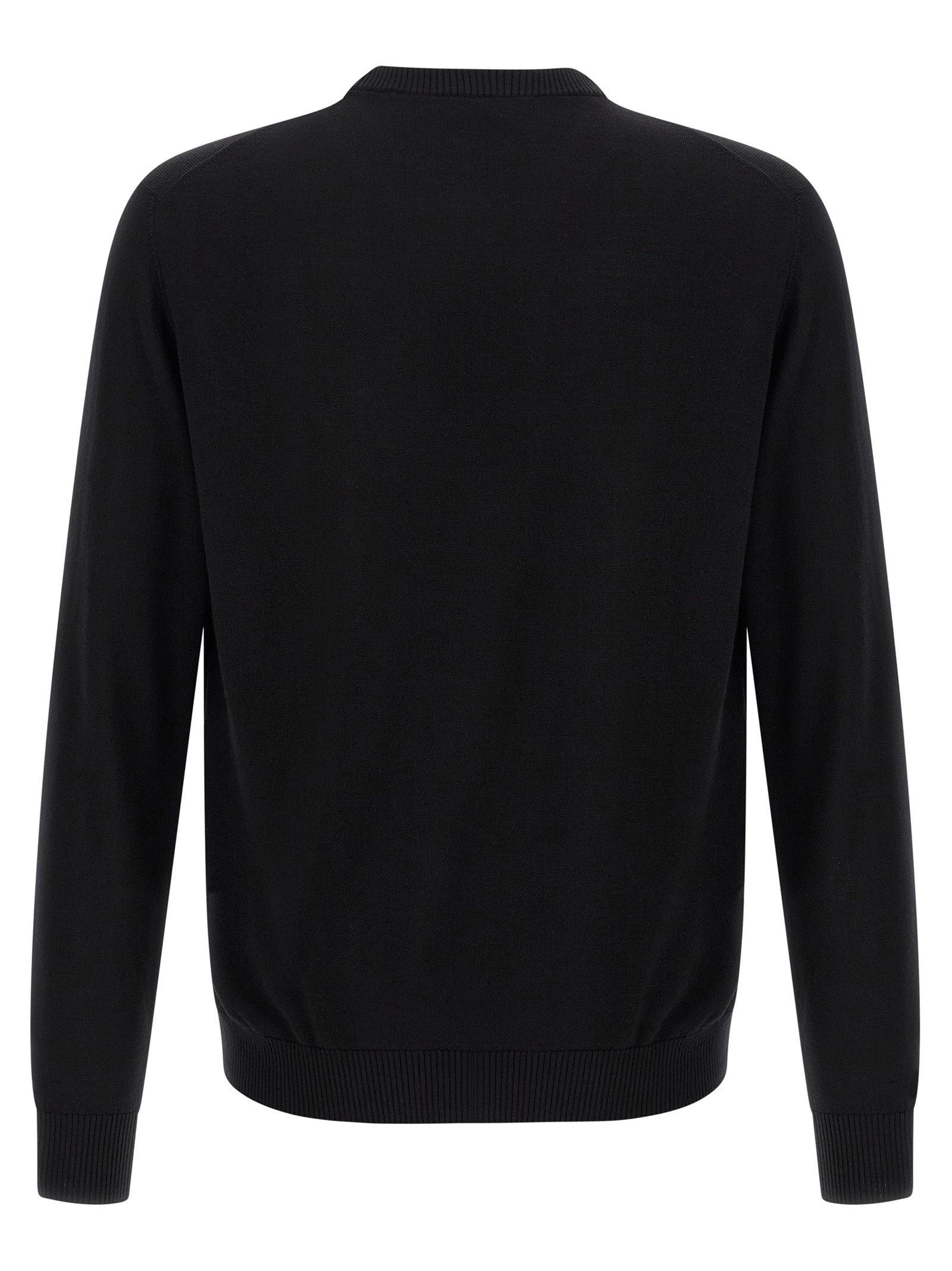 Cardigan by Fendi for men in black features an impeccable silhouette, showcasing a sophisticated crew neckline and detail for a truly impeccable finish.
