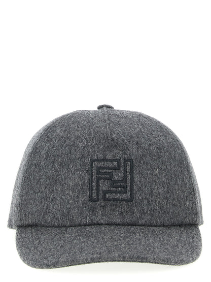 Fendi Cashmere Baseball Cap - Gray