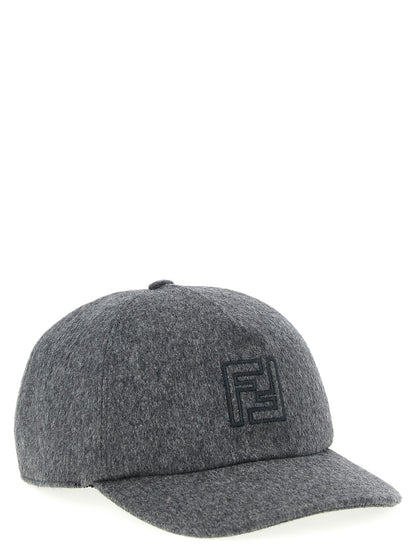 Fendi Cashmere Baseball Cap - Gray