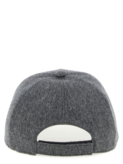 Fendi Cashmere Baseball Cap - Gray