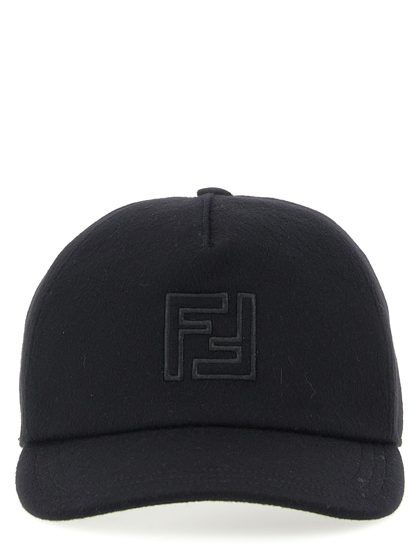 Fendi Cashmere Baseball Cap - Black