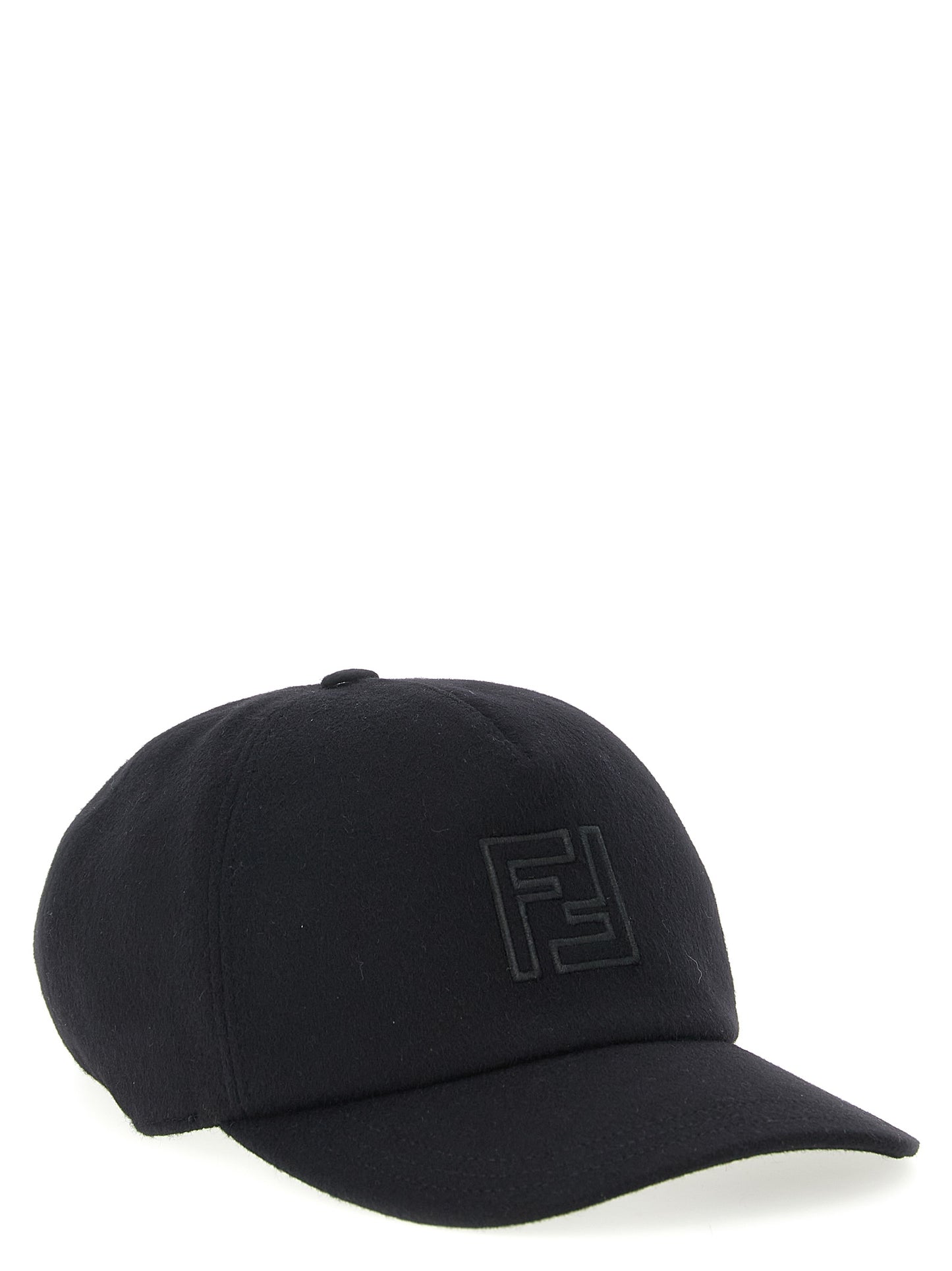 Fendi Cashmere Baseball Cap - Black