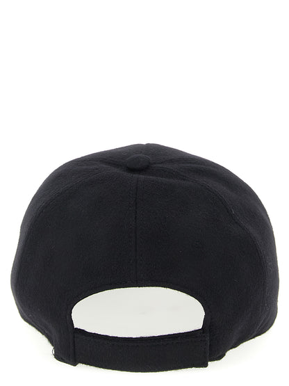 Fendi Cashmere Baseball Cap - Black