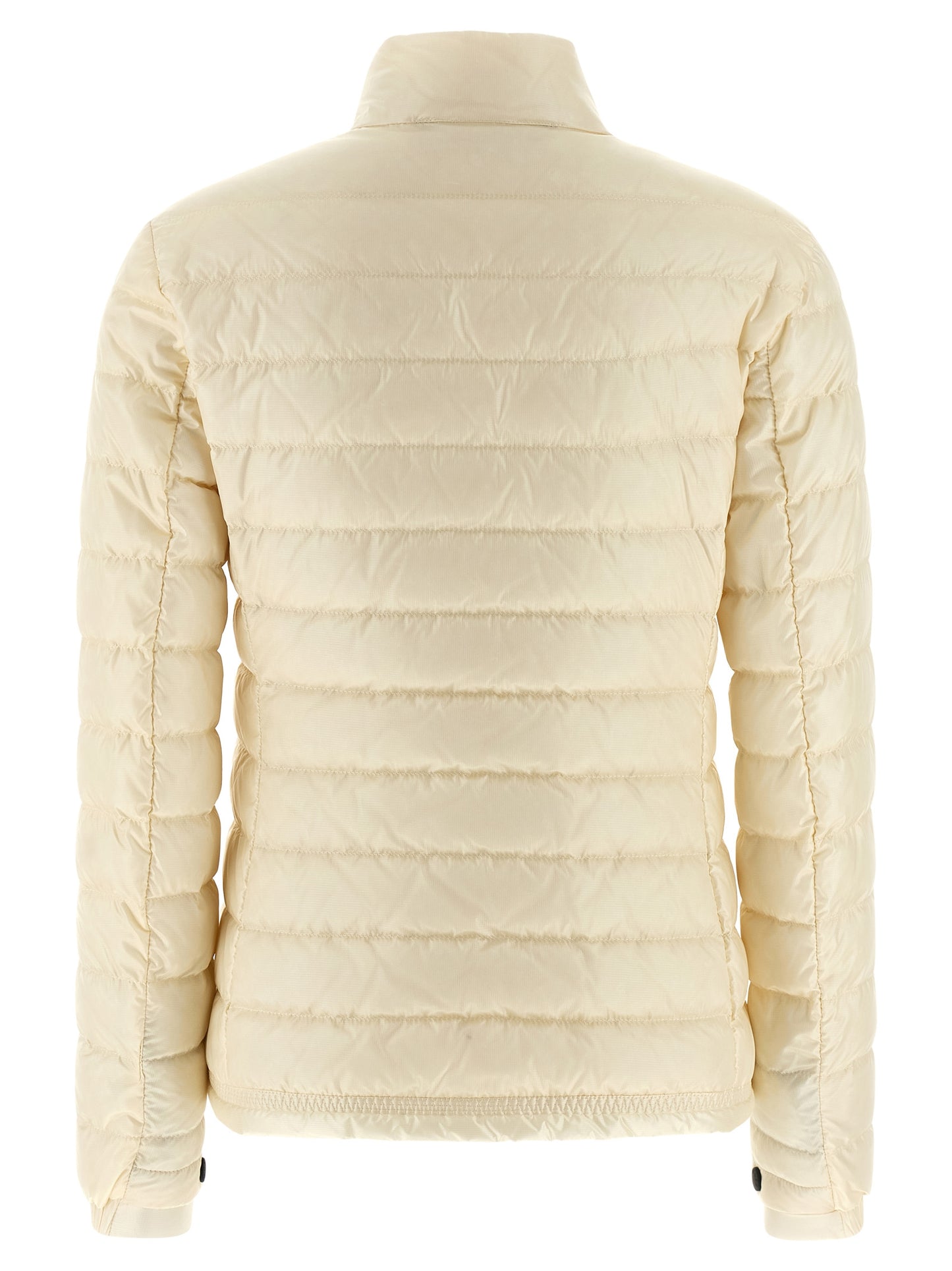 Puffer Jacket by Moncler Grenoble for women in polyamide & goose-down white & signature features a city-ready silhouette, detailed with insulated and a city-ready high-neck neckline.