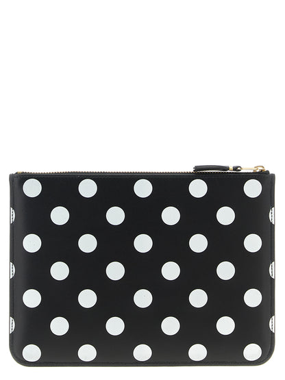 Cardholder Card Case by Comme Des Garçons for unisex in leather bicolour, black, white & print features an dynamic silhouette from the Leather Cardholder Card Case collection, highlighting dynamic card-organization for a premium and sophisticated look.