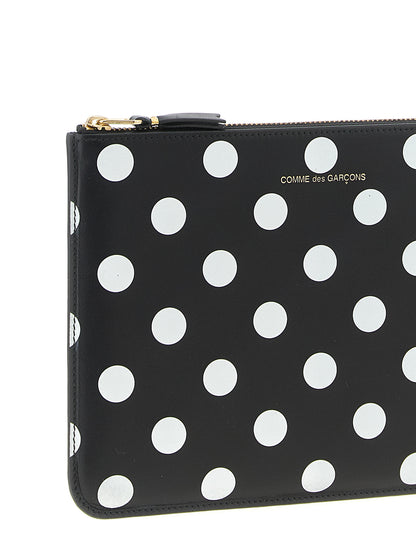Cardholder Card Case by Comme Des Garçons for unisex in leather bicolour, black, white & print showcases a couture-grade silhouette from the Leather Cardholder Card Case collection, highlighting functional card-organization for a couture-grade finish.