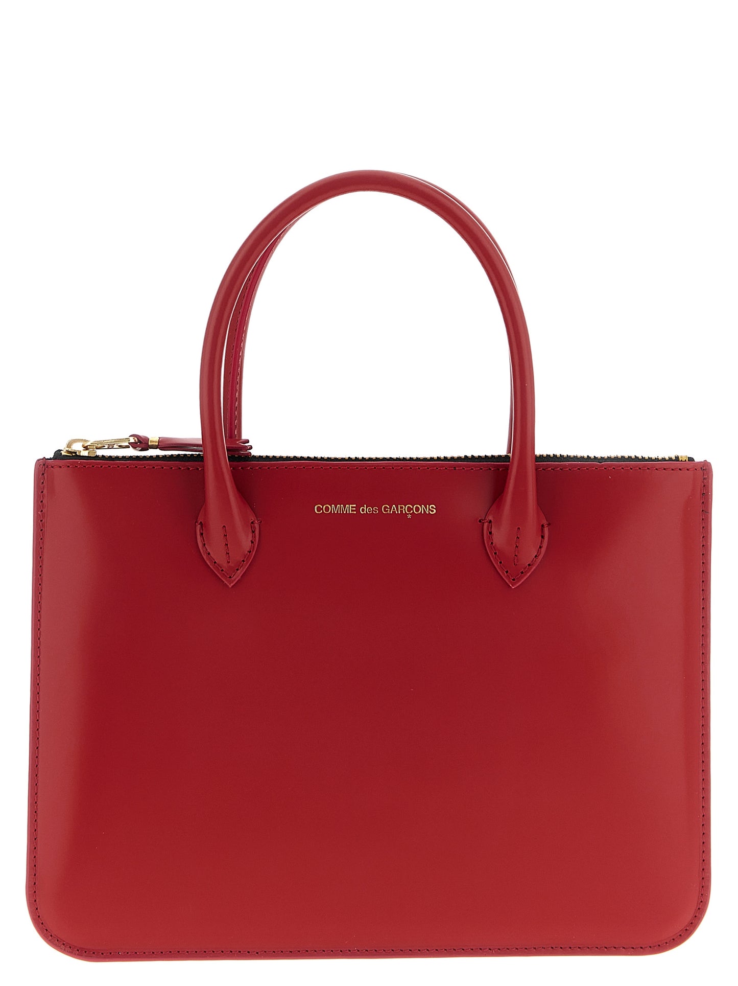 Handbag by Comme Des Garçons for unisex in bos taurus calf suede leather multicolor & red features a exquisite silhouette, showcasing a secure zipper and exquisite with versatile handle for a exquisite finish.