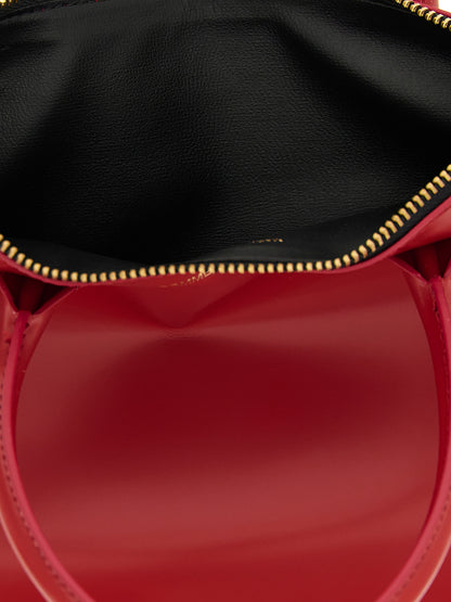 Handbag by Comme Des Garçons for unisex in bos taurus calf suede leather multicolor & red presents a ornamental silhouette, showcasing a secure zipper, ample , and versatile handle for a ornamental finish.