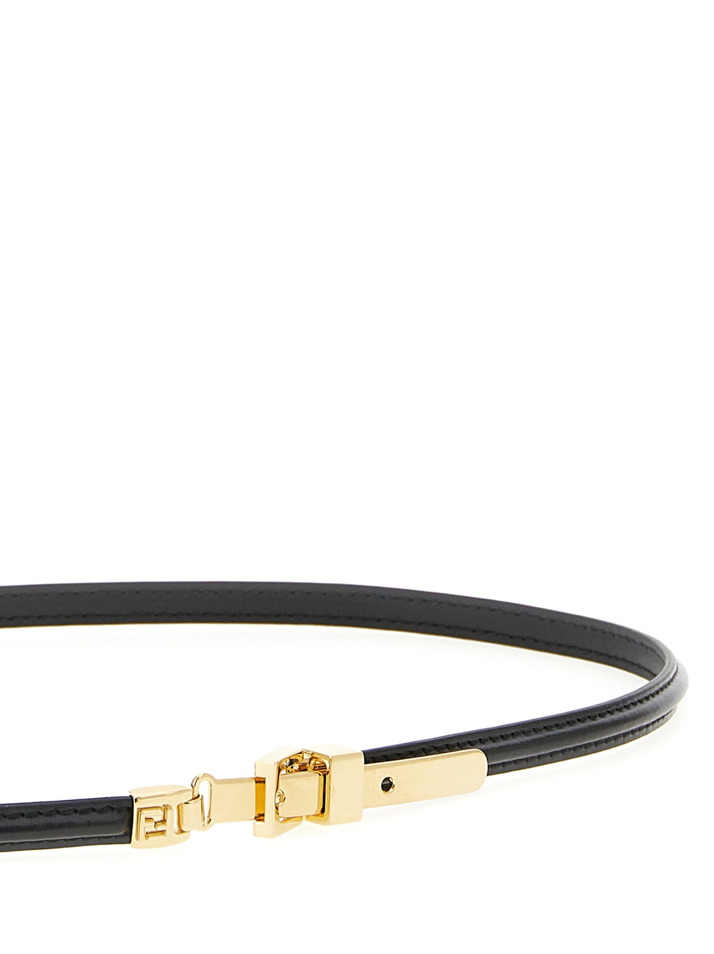 Belt by Fendi for women in bos taurus calfskin leather black features a bohemian chic silhouette, showcasing the bohemian chic Bos Taurus Calfskin Leather Belt design with a sophisticated bohemian chic finish.