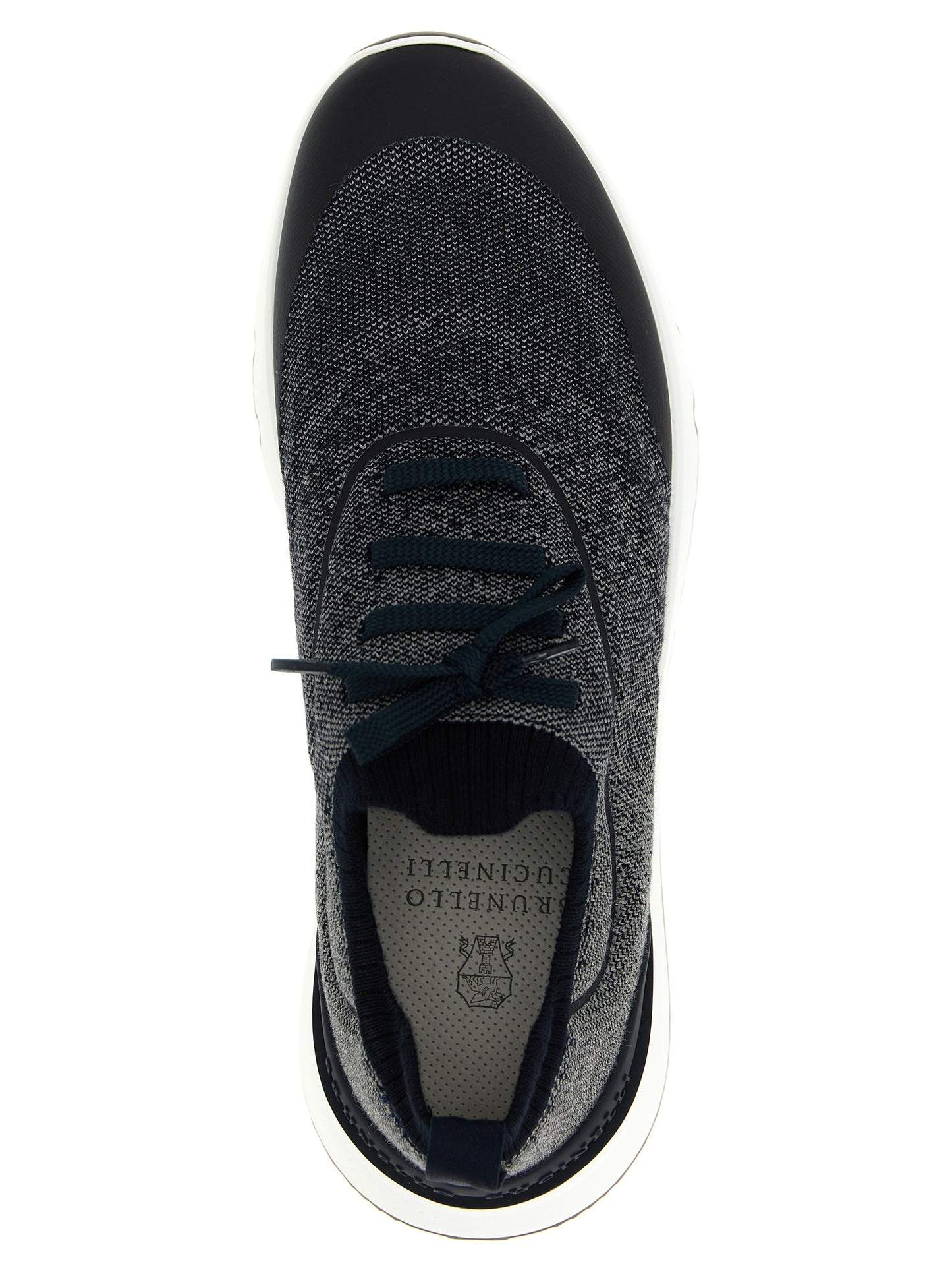 Athletic Sneakers by Brunello Cucinelli for men in tu polyamide & cotton blue features an timeless silhouette from the Men's Slip On TU Polyamide & Cotton Athletic Sneakers collection, showcasing a timeless slip-on style for a timeless look.