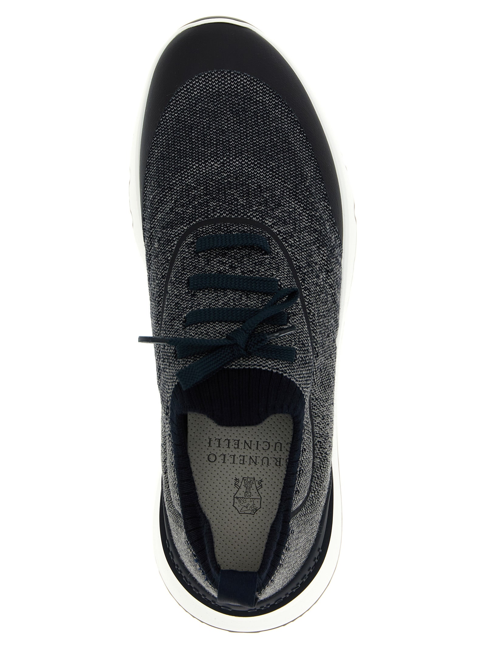 Athletic Sneakers by Brunello Cucinelli for men in tu polyamide & cotton blue features an timeless silhouette from the Men's Slip On TU Polyamide & Cotton Athletic Sneakers collection, showcasing a timeless slip-on style for a timeless look.