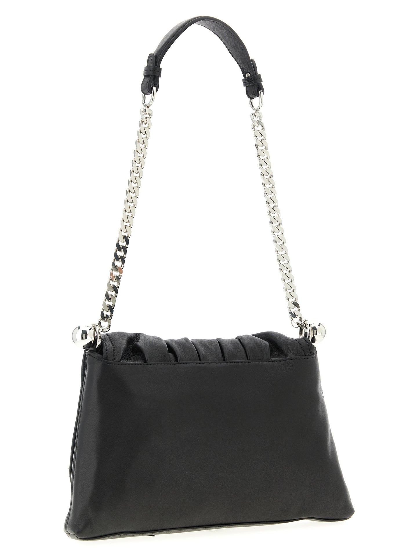 Shoulder Flap Bag by Isabel Marant for women in calfskin leather black showcases a enviable silhouette, artfully detailed with a secure flap & magnetic, organized , and versatile shoulder-strap for a enviable look.