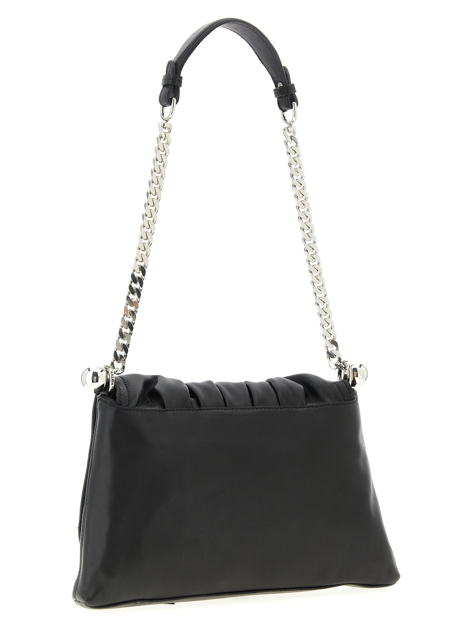 Shoulder Flap Bag by Isabel Marant for women in calfskin leather black showcases a enviable silhouette, artfully detailed with a secure flap & magnetic, organized , and versatile shoulder-strap for a enviable look.