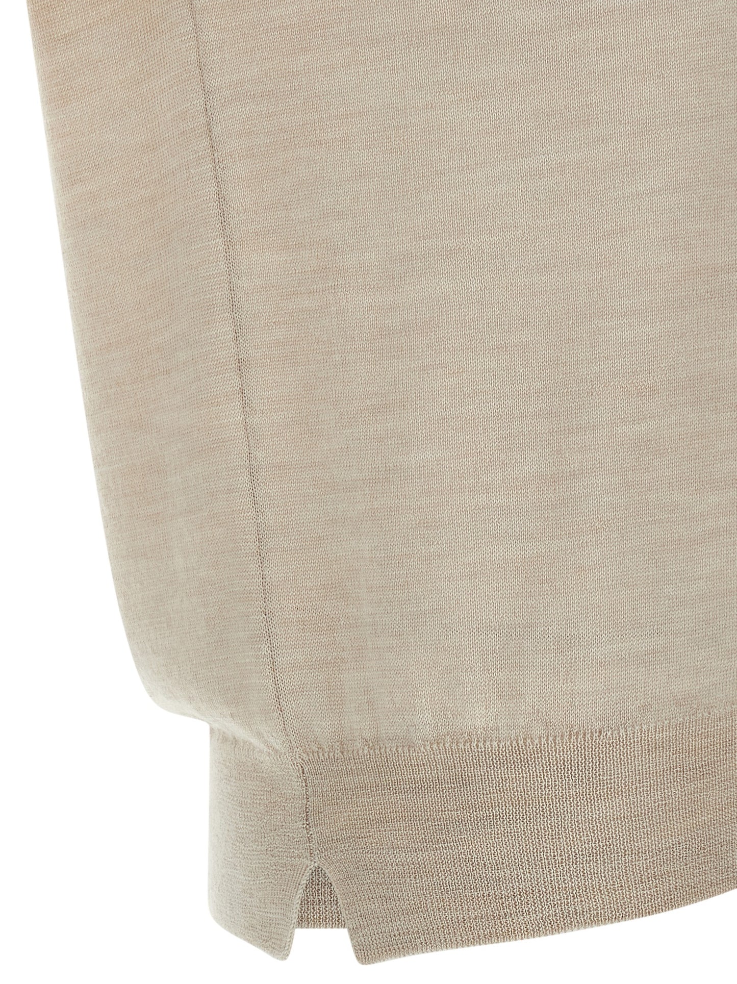 Cardigan by MA'RY'YA for men in cashmere silk virgin wool beige features a nuanced silhouette with a refined and nuanced detailing for a sophisticated look.