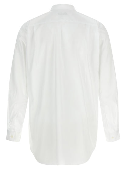 Comme Des Garçons Play Heart Play Men's Flared Cotton Shirt - Black White