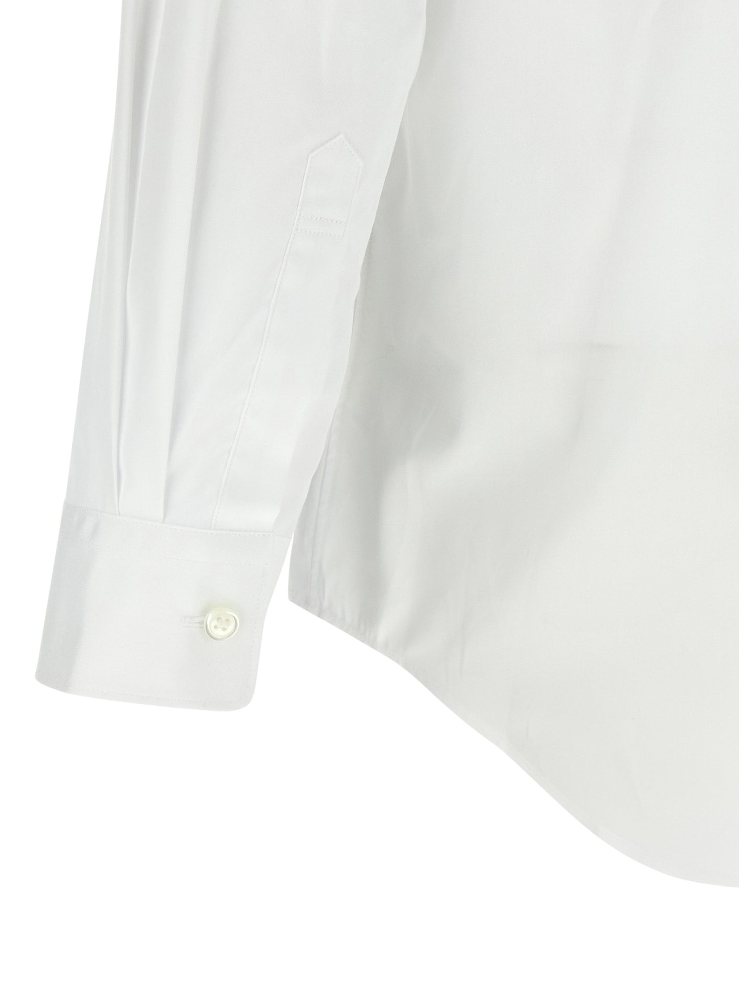 Comme Des Garçons Play Heart Play Men's Flared Cotton Shirt - Black White