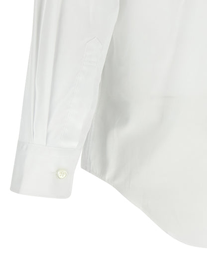 Comme Des Garçons Play Heart Play Men's Flared Cotton Shirt - Black White