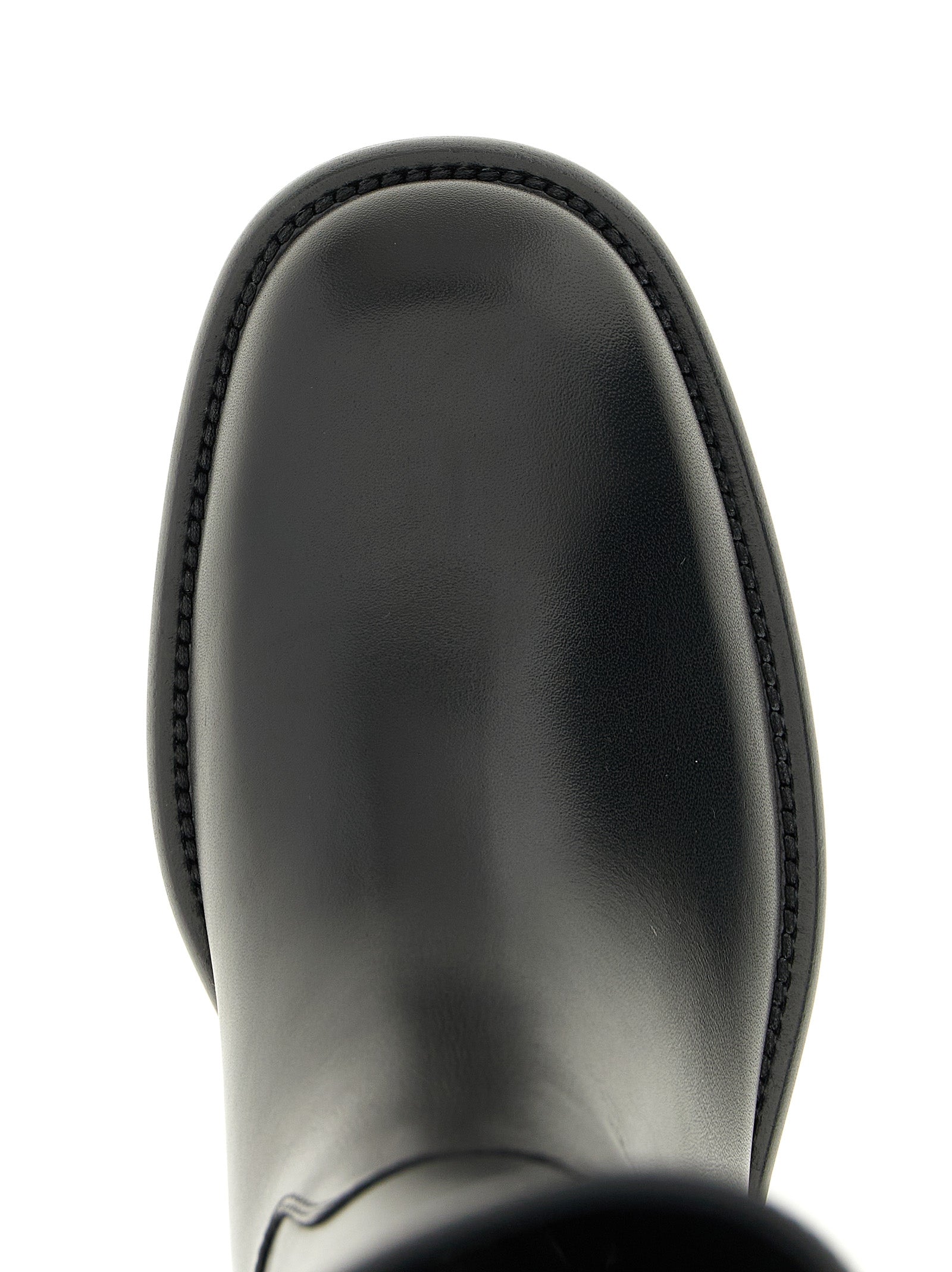 Over-The-Knee Strap Boots by Burberry for women in calfskin leather black & signature features an high-performance silhouette, showcasing the sophisticated design of the Women's Calfskin Leather Over-The-Knee Strap Boots with a and a refined round toe style.