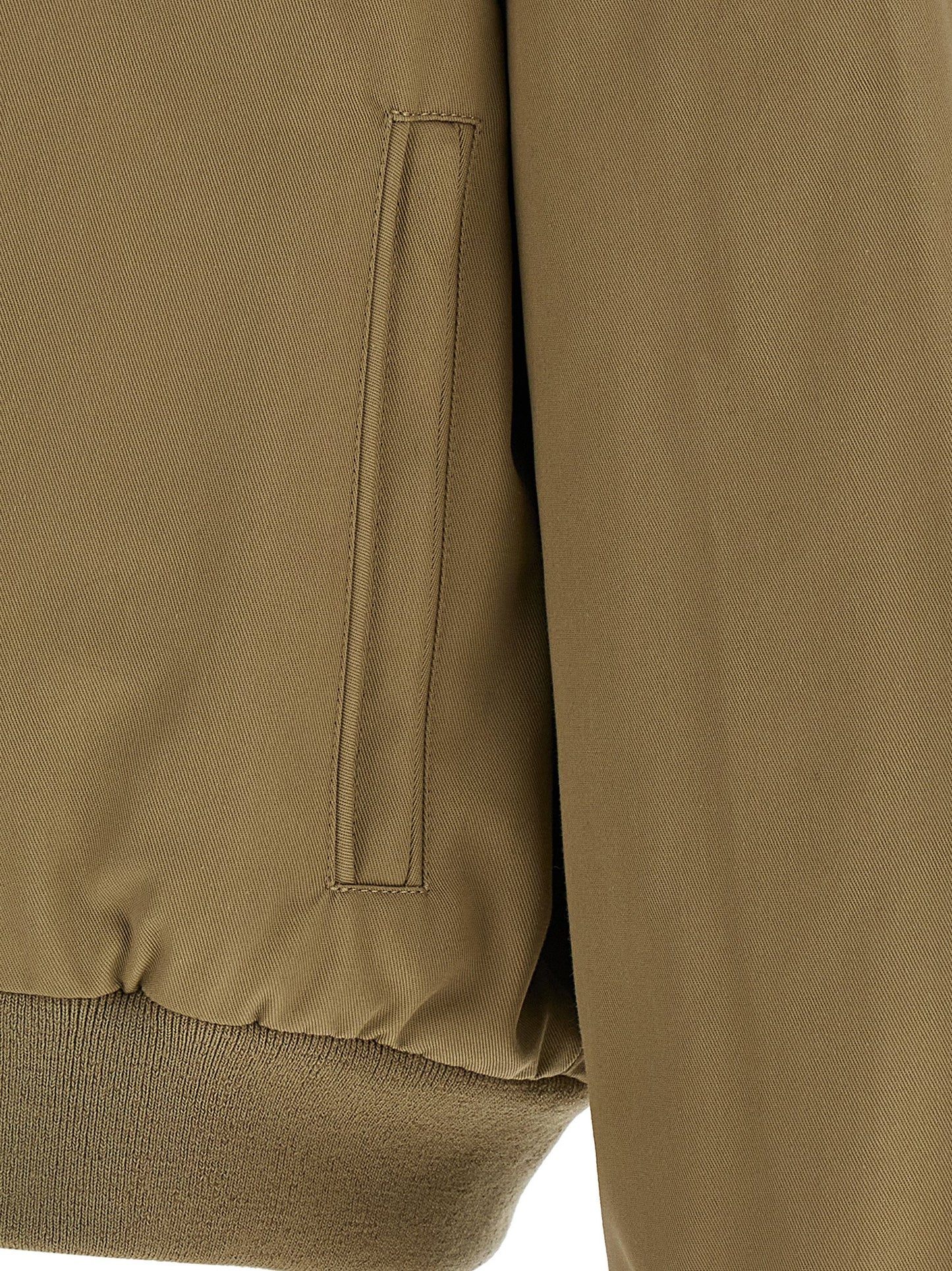 Bomber Jacket by WILLY CHAVARRIA for men in poly cotton canvas & nylon beige presents a effortlessly chic silhouette, showcasing a sophisticated and premium pockets for a truly effortlessly chic finish.