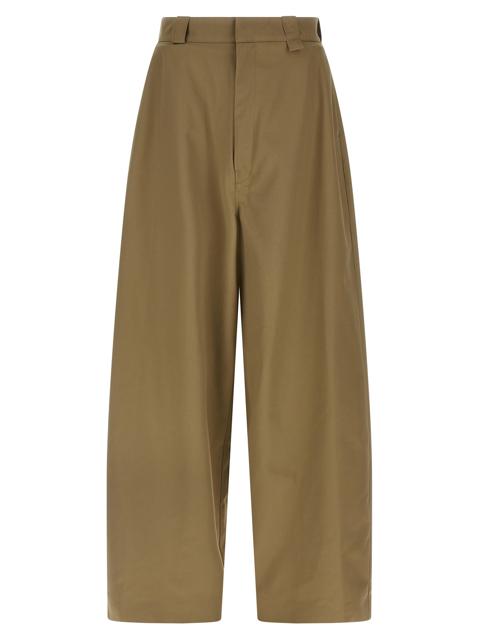 Chinos Pants by WILLY CHAVARRIA for men in cotton polyester beige, featuring a architectural straight-leg & wide with a architectural long and for a refined silhouette.