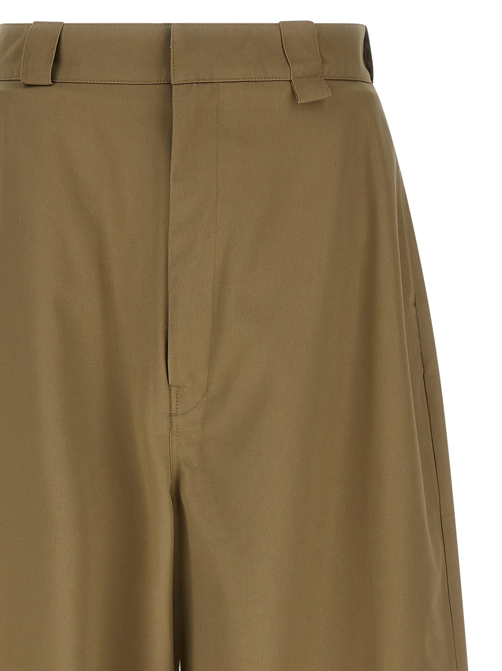 Chinos Pants by WILLY CHAVARRIA for men in cotton polyester beige features an sharp straight-leg & wide and long with a , highlighting a sharp silhouette for a sophisticated look.