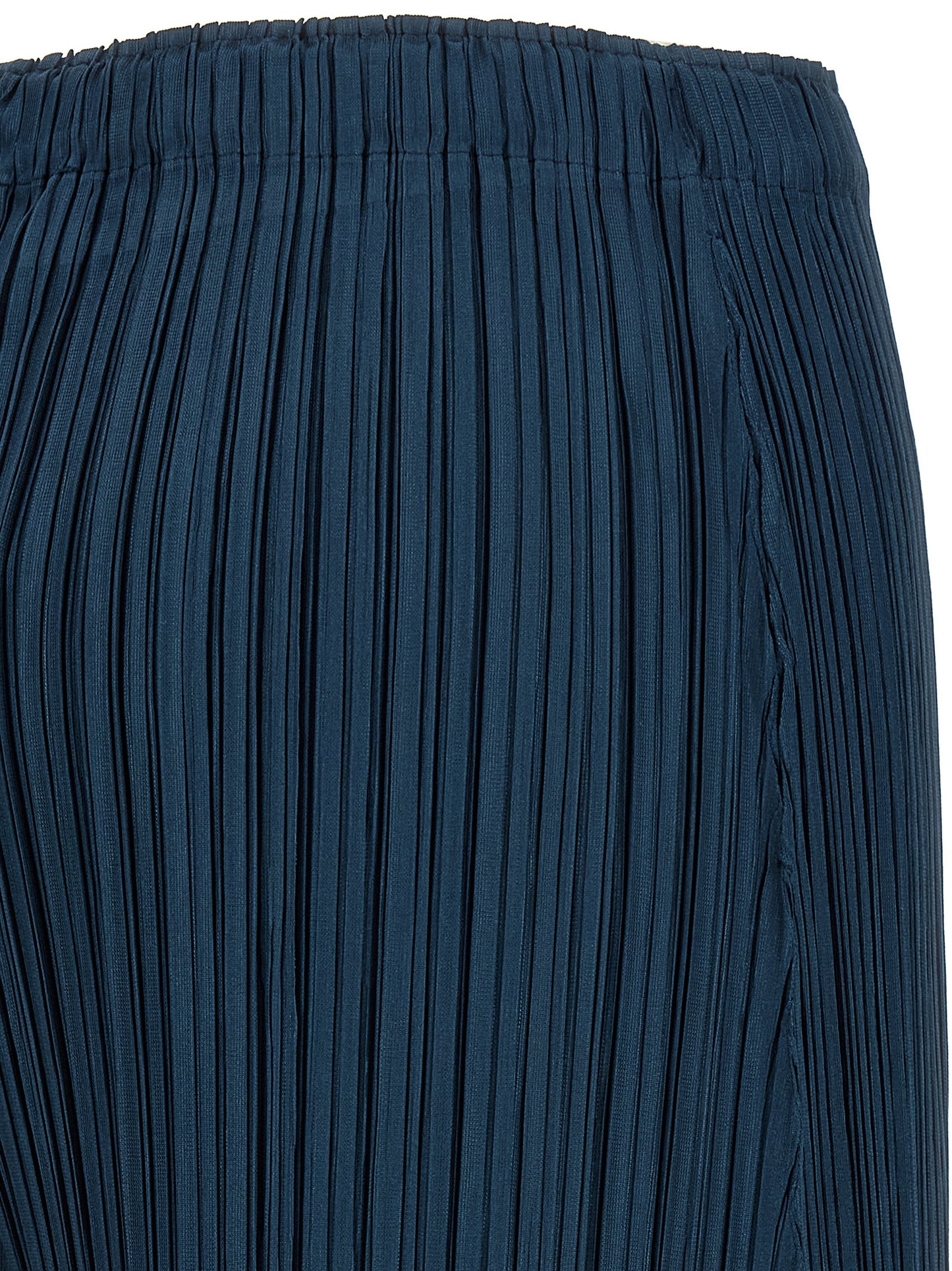Casual Pants by PLEATS PLEASE ISSEY MIYAKE for women in polyester blue & signature features an refined tailoring silhouette, showcasing a premium wide with a and long cut for a refined tailoring look.