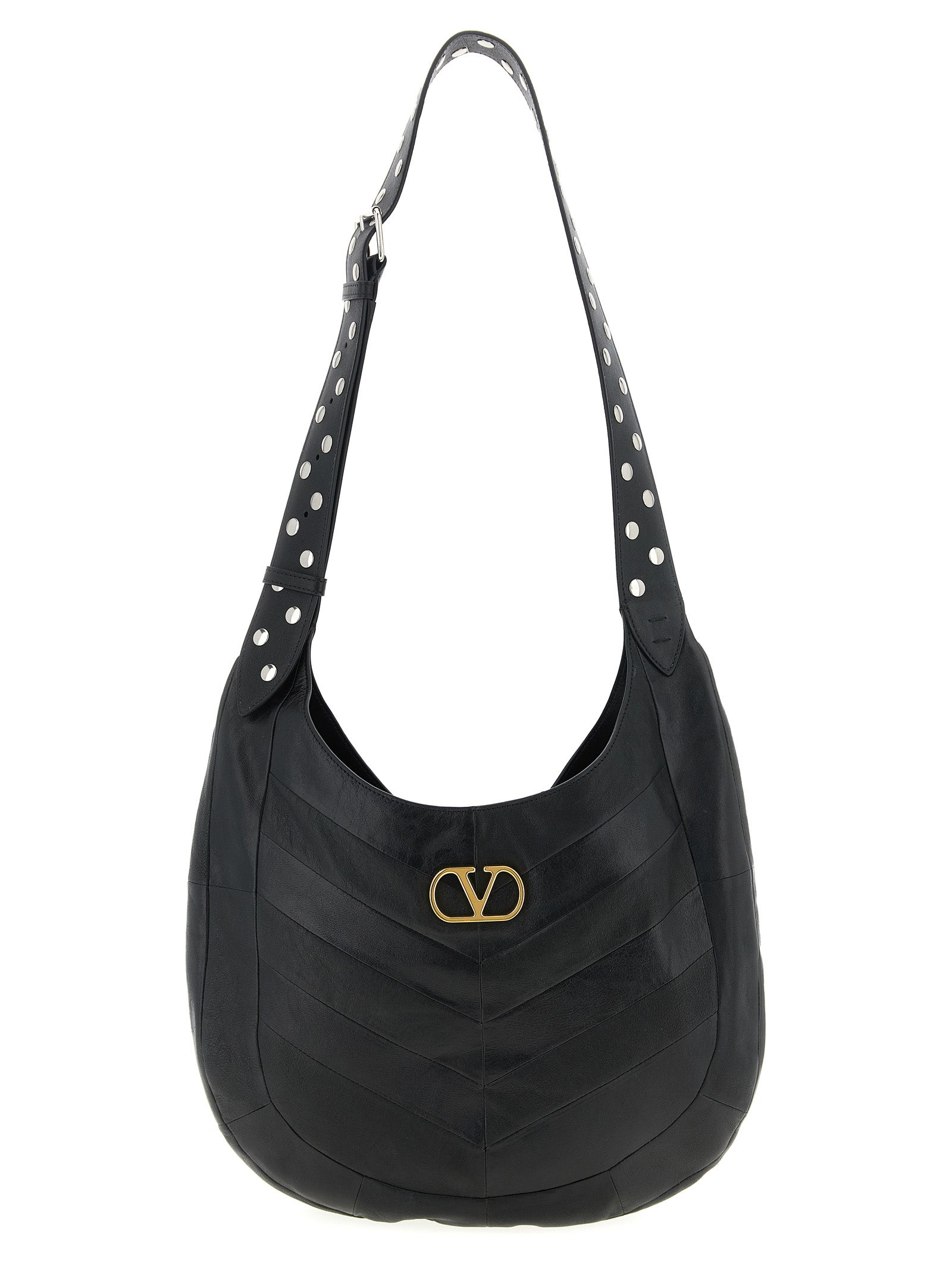 Medium Shoulder Bag by Valentino Garavani for unisex in lamb leather black, patterned, chevron, signature & patchwork features a effortless chic silhouette with a secure , ample , and versatile shoulder-strap & adjustable-strap for a effortless chic finish.
