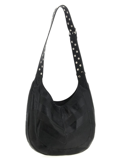 Medium Shoulder Bag by Valentino Garavani for unisex in lamb leather black, patterned, chevron, signature & patchwork features an effortlessly chic silhouette with a secure , ample , and versatile shoulder-strap & adjustable-strap for effortlessly chic everyday luxury.