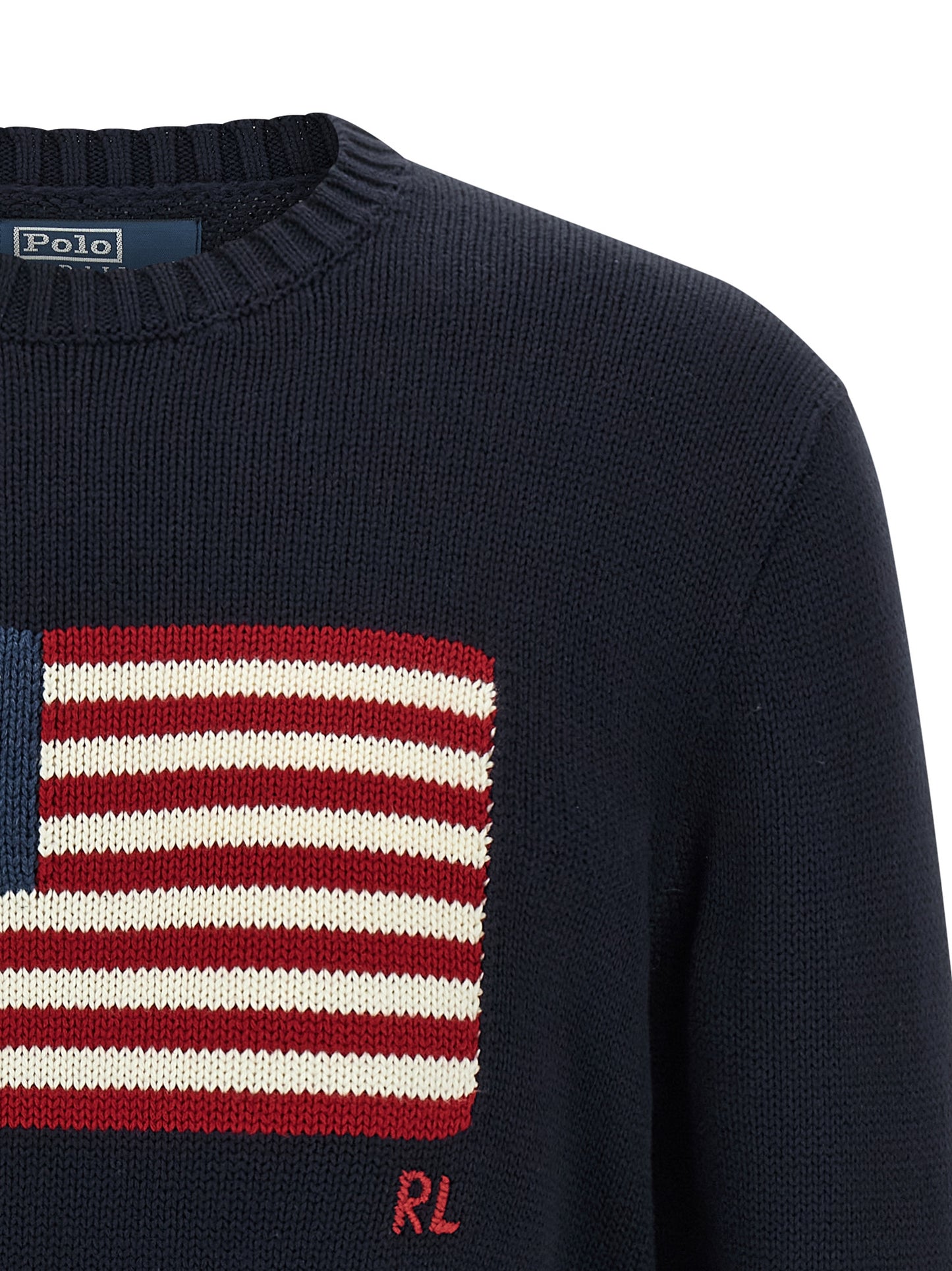 Cardigan by Polo Ralph Lauren for men in cotton blue features an crisp silhouette, showcasing a sophisticated crew neckline and detail for a truly crisp finish.