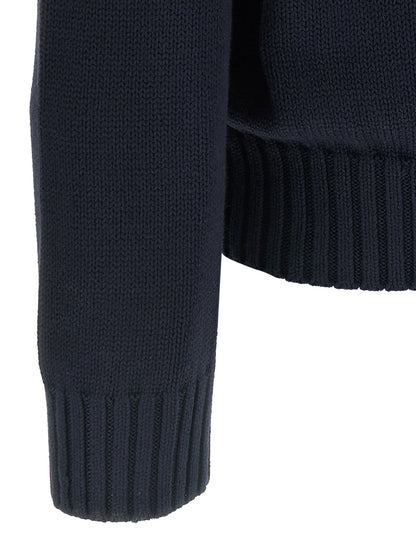 Cardigan by Polo Ralph Lauren for men in cotton blue features an impeccable silhouette, showcasing a sophisticated and detail for a truly impeccable finish.