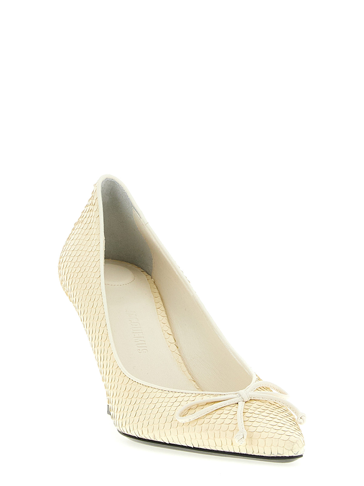 Jacquemus Women's Bos Taurus Embossed Calfskin Leather High-Heel Pumps Heels - Beige