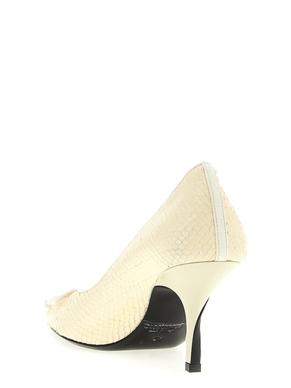 Jacquemus Women's Bos Taurus Embossed Calfskin Leather High-Heel Pumps Heels - Beige
