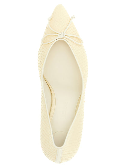 Jacquemus Women's Bos Taurus Embossed Calfskin Leather High-Heel Pumps Heels - Beige