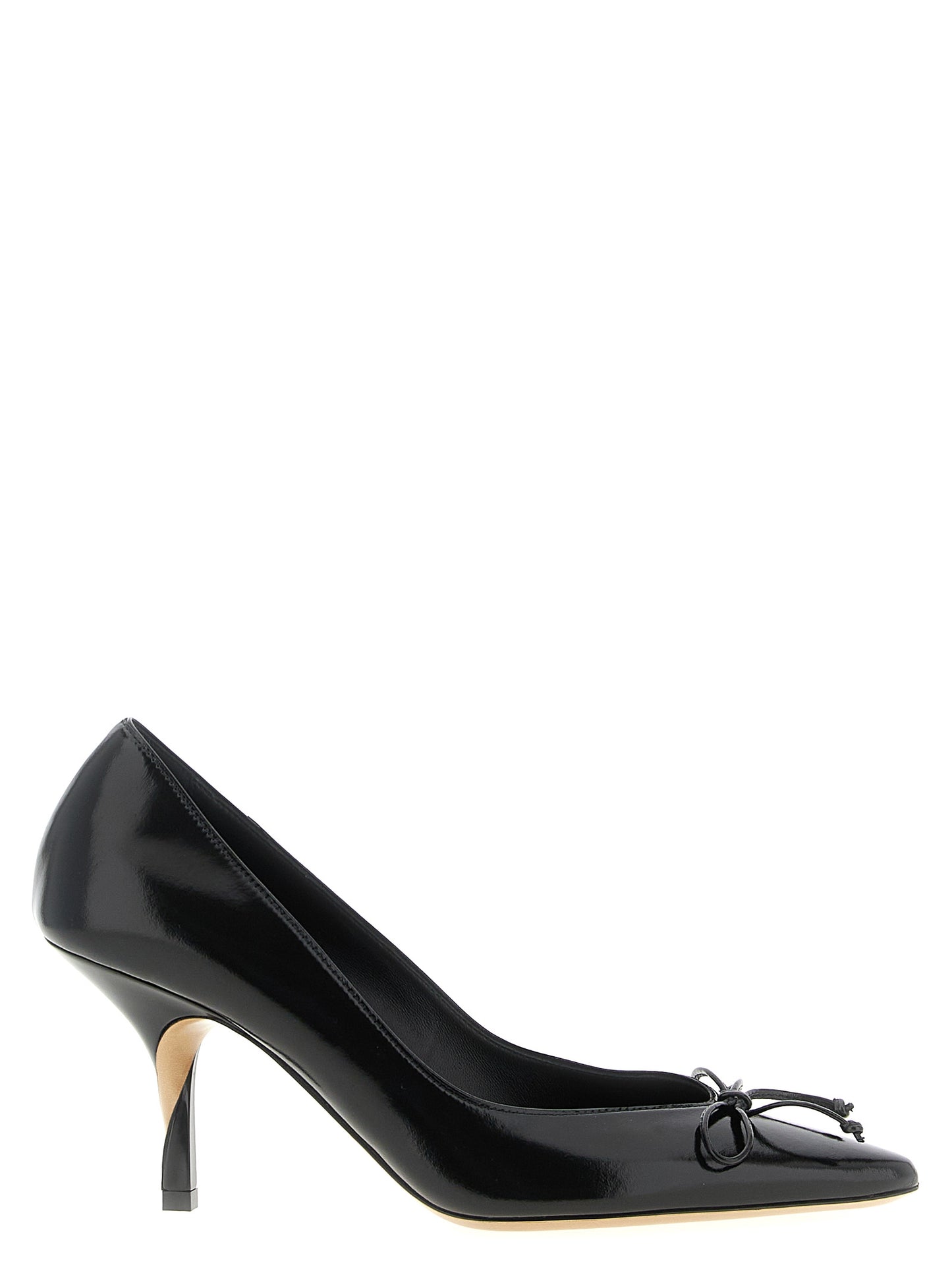 High-Heel Pumps Heels by Jacquemus for women in cowhide leather black features a effortlessly chic Women's Cowhide Leather High-Heel Pumps Heels design with a sophisticated high-heel and elegant pointed toe style.