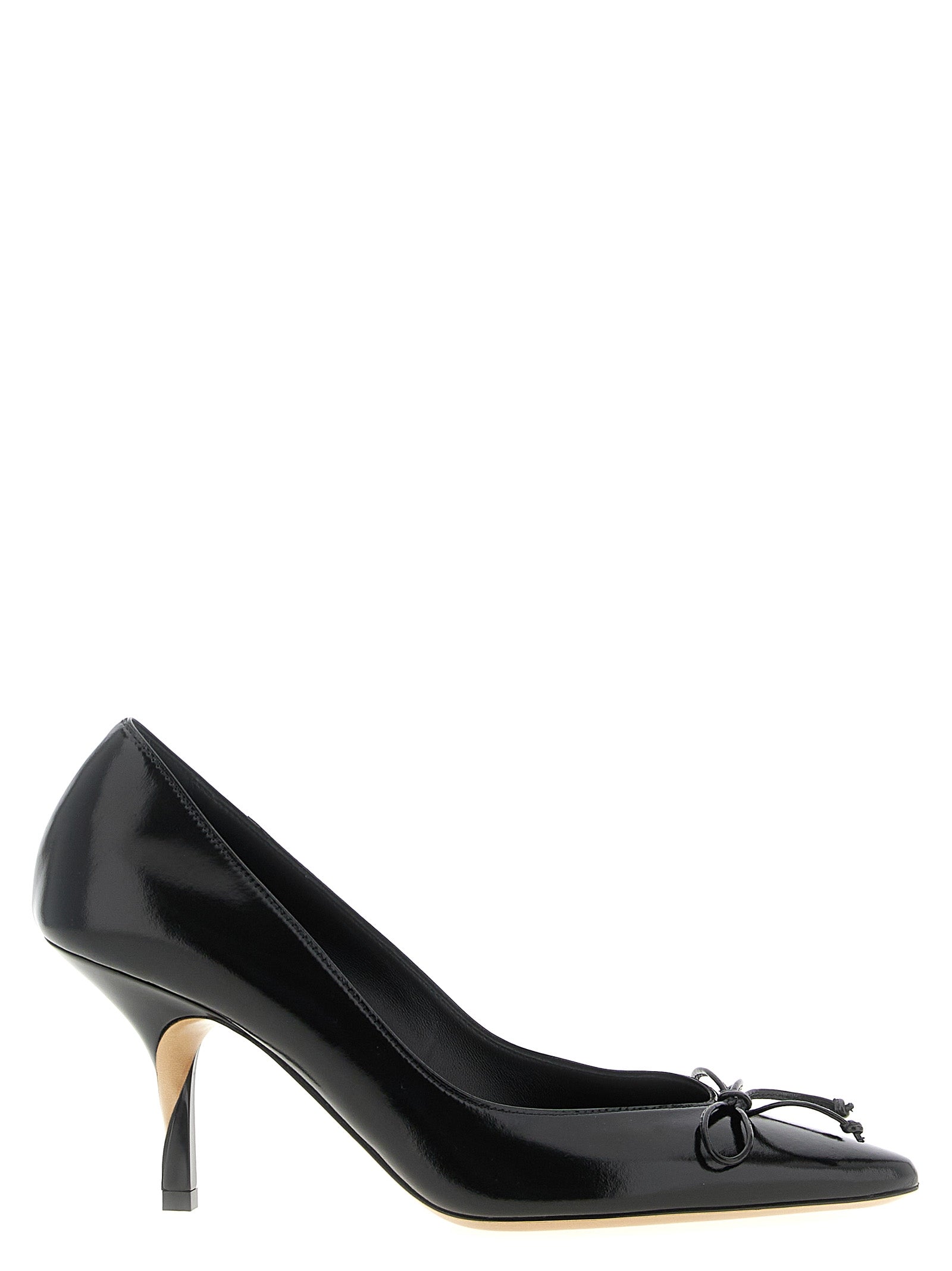 High-Heel Pumps Heels by Jacquemus for women in cowhide leather black features a effortlessly chic Women's Cowhide Leather High-Heel Pumps Heels design with a sophisticated high-heel and elegant pointed toe style.