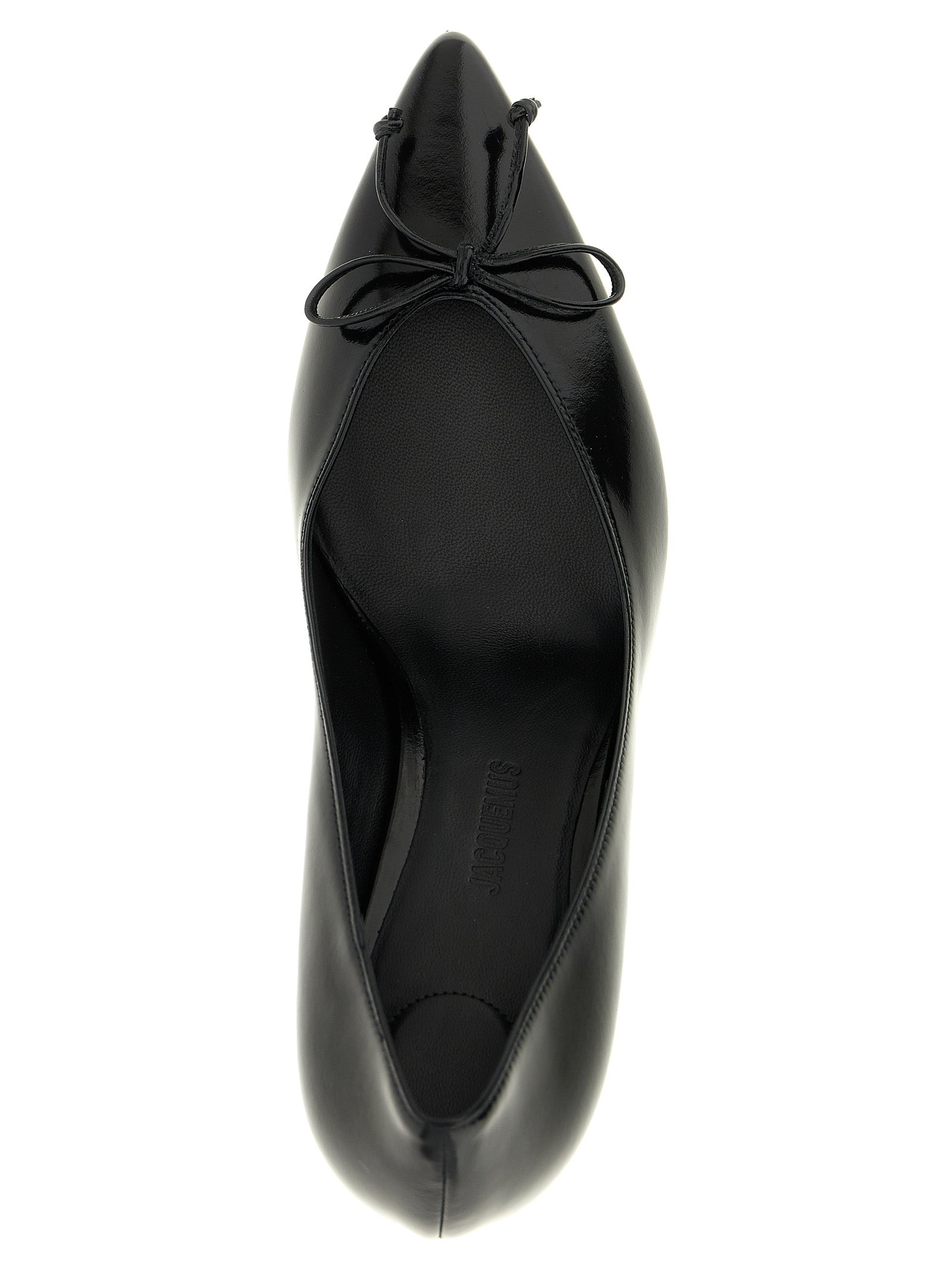 High-Heel Pumps Heels by Jacquemus for women in cowhide leather black features a effortless chic silhouette, showcasing the Women's Cowhide Leather High-Heel Pumps Heels design with a effortless chic high-heel and pointed toe style for a effortless chic finish.
