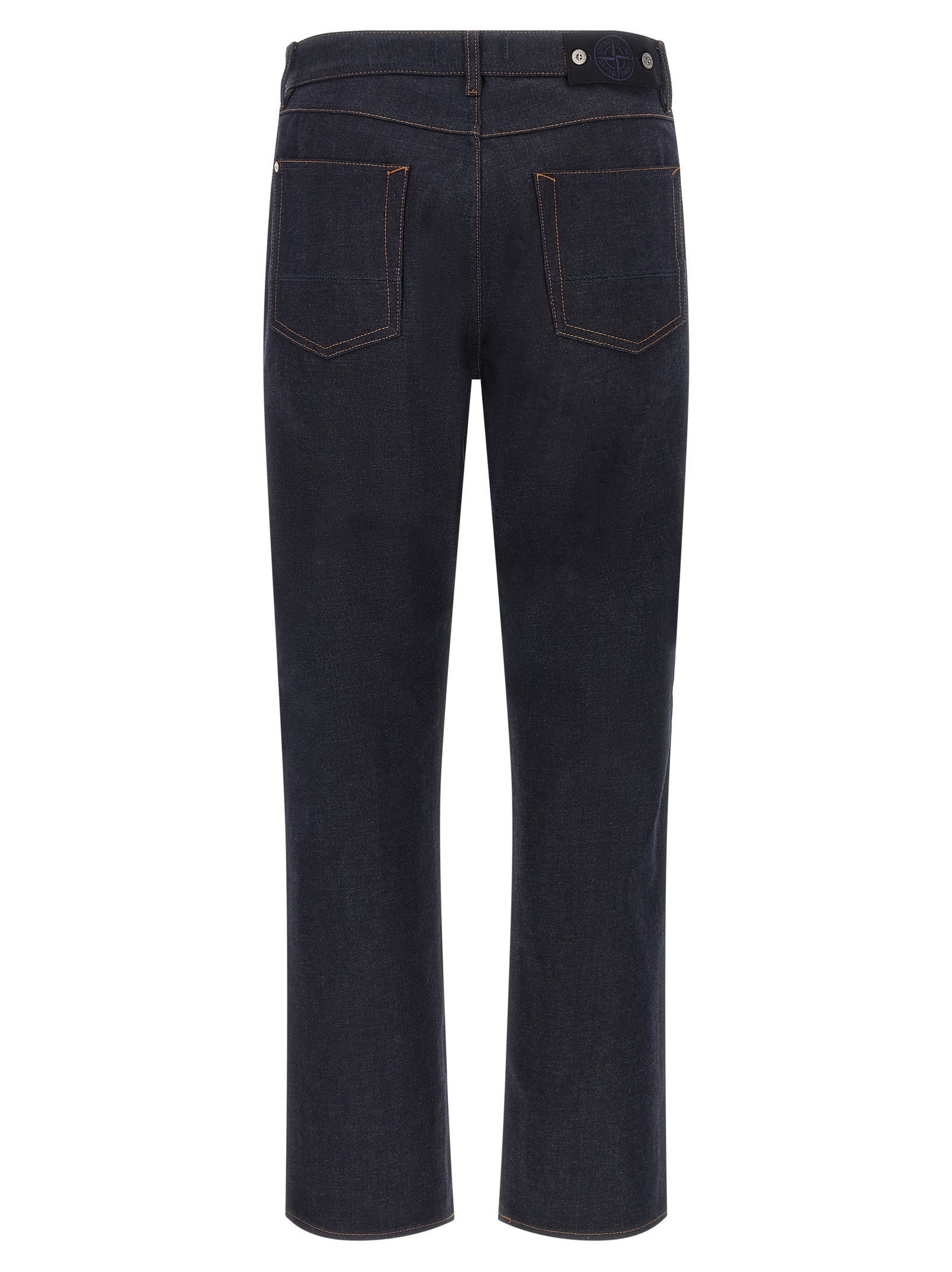 Jeans by Stone Island for men in organic cotton denim blue, indigo & signature features an sophisticated and straight-leg with a precise long, creating a sophisticated and sophisticated silhouette.