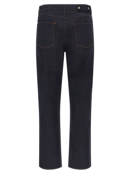 Jeans by Stone Island for men in organic cotton denim blue, indigo & signature features an sophisticated and straight-leg with a precise long, creating a sophisticated and sophisticated silhouette.