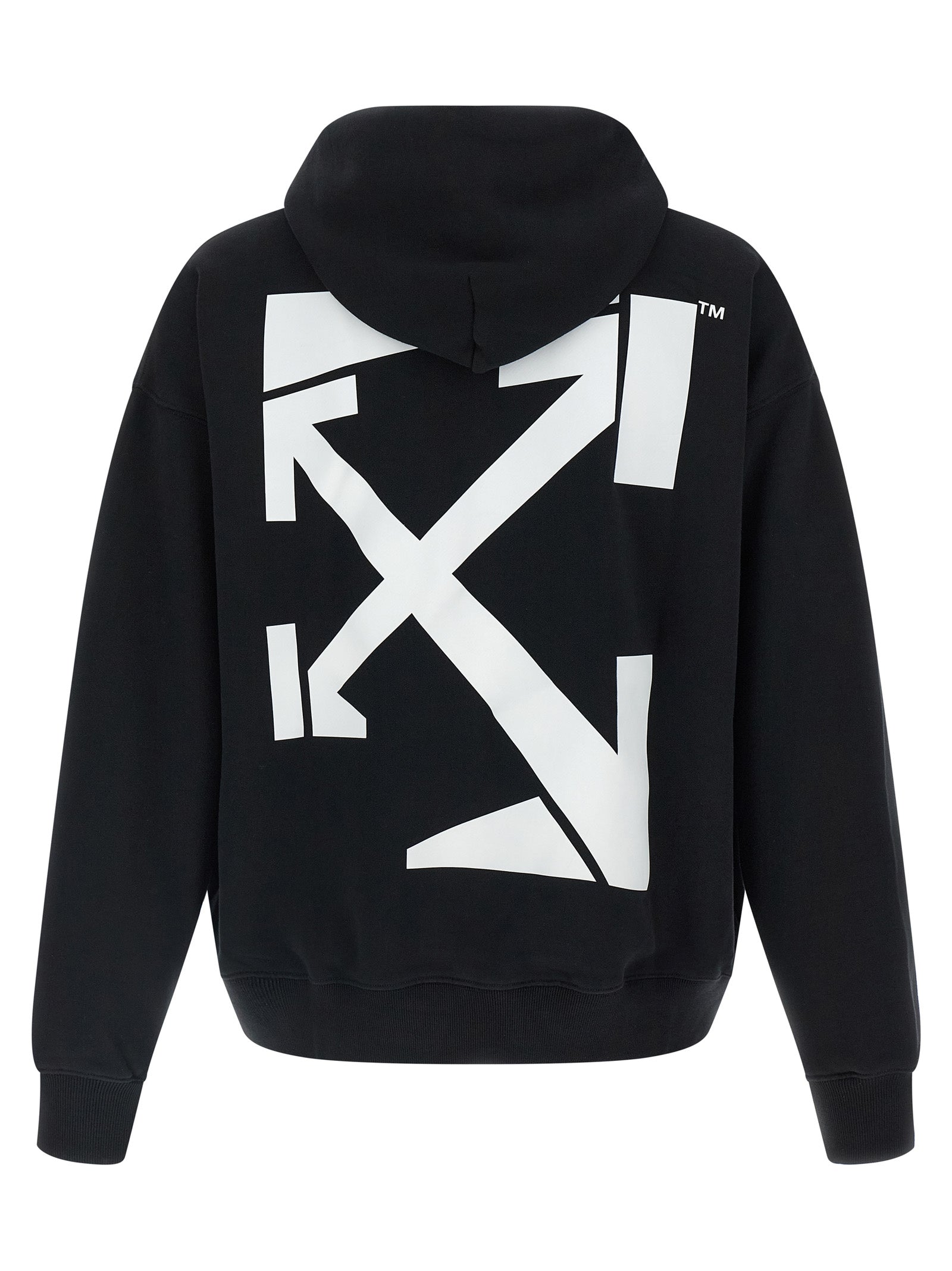 Sweatshirt Hoodie by Off-White for men in cotton bicolour, black, white & print showcases a city-ready silhouette, artfully detailed with a signature hooded neckline and for a city-ready finish.
