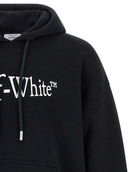 Sweatshirt Hoodie by Off-White for men in cotton bicolour, black, white & print features a authentic silhouette, showcasing a sophisticated hooded neckline and authentic detail for a refined finish.