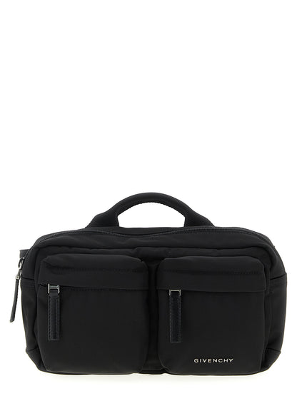 Crossbody Fanny Pack Messenger Bag by Givenchy for men in nylon black features an fashionable Essential U Nylon Crossbody Fanny Pack Messenger Bag design with a fashionable zipper, ample , and versatile crossbody-strap, shoulder-strap & handle for a sophisticated finish.