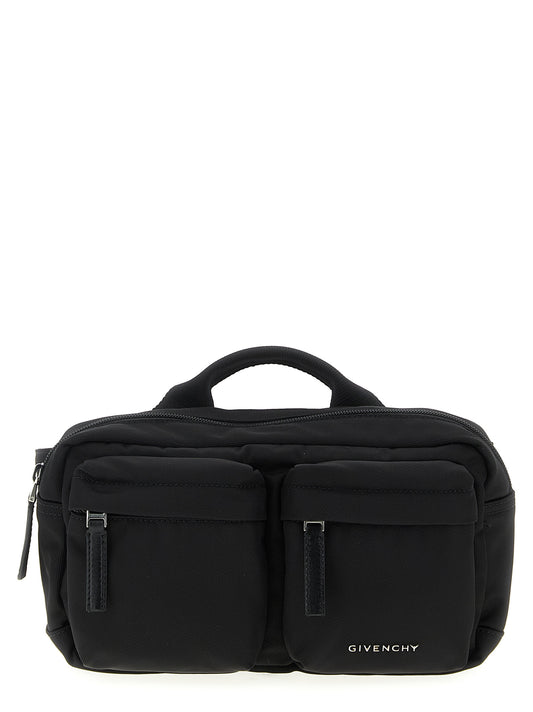 Crossbody Fanny Pack Messenger Bag by Givenchy for men in nylon black features an fashionable Essential U Nylon Crossbody Fanny Pack Messenger Bag design with a fashionable zipper, ample , and versatile crossbody-strap, shoulder-strap & handle for a sophisticated finish.