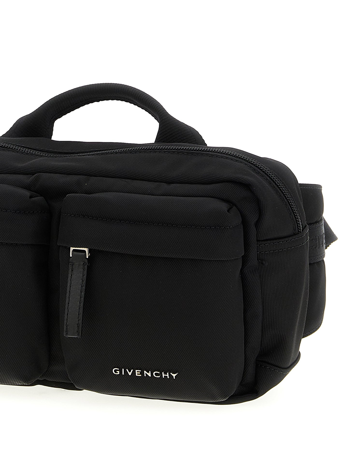 Crossbody Fanny Pack Messenger Bag by Givenchy for men in nylon black presents a on trend Essential U Nylon Crossbody Fanny Pack Messenger Bag design, featuring a secure zipper, ample , and on trend crossbody-strap, shoulder-strap & handle for a on trend finish.