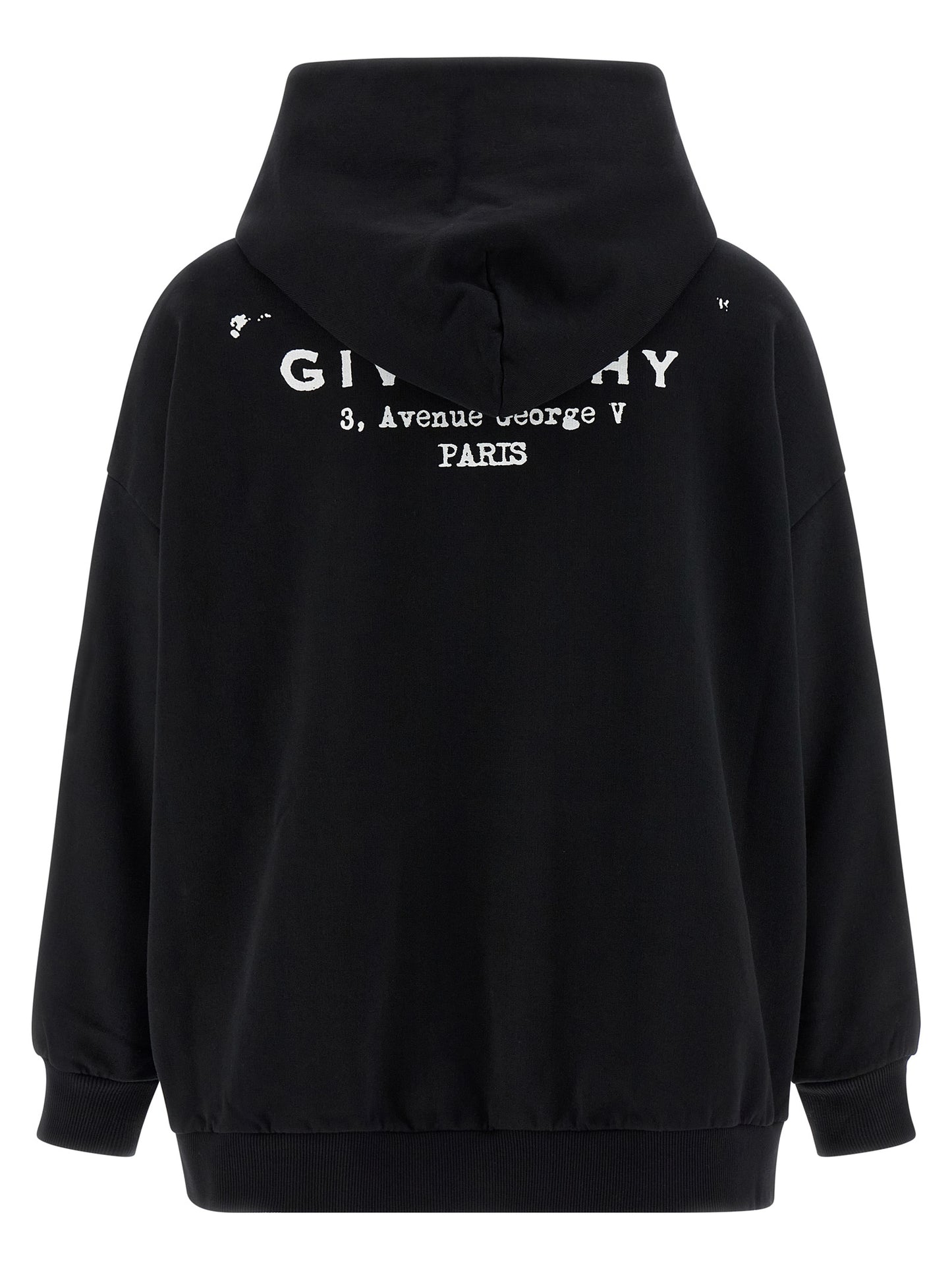 Sweatshirt Hoodie by Givenchy for women in cotton bicolour, black, white & print features a authentic silhouette, showcasing a sophisticated hooded neckline and authentic detail for a refined finish.
