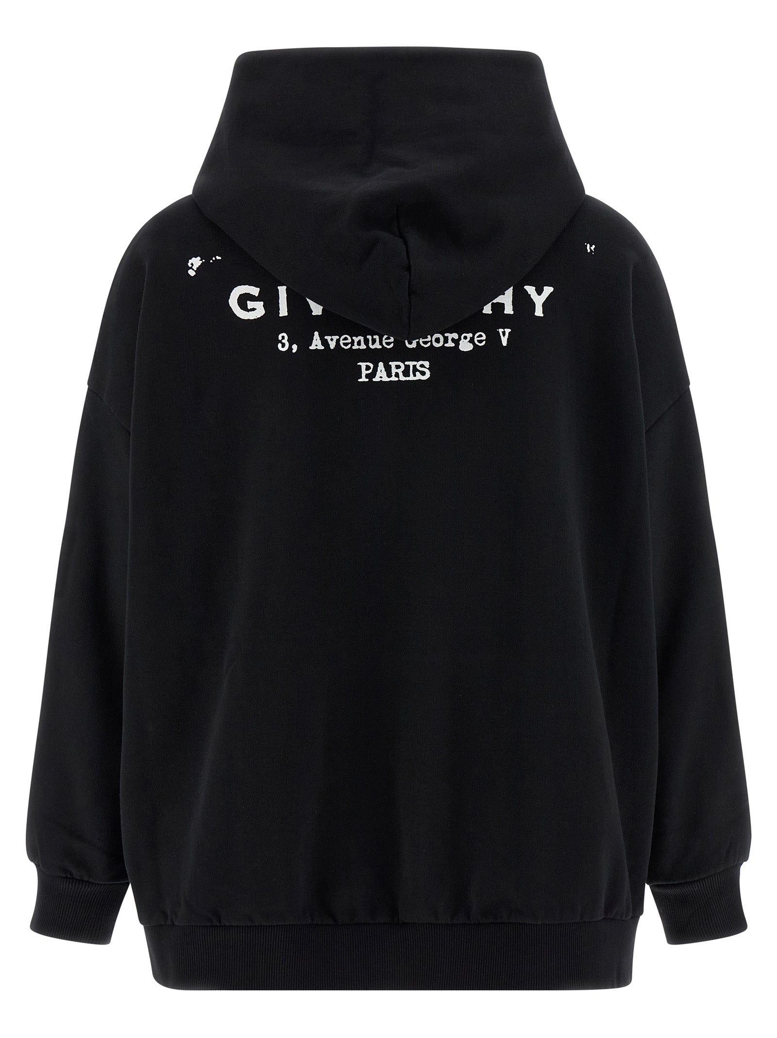 Sweatshirt Hoodie by Givenchy for women in cotton bicolour, black, white & print features a authentic silhouette, showcasing a sophisticated hooded neckline and authentic detail for a refined finish.