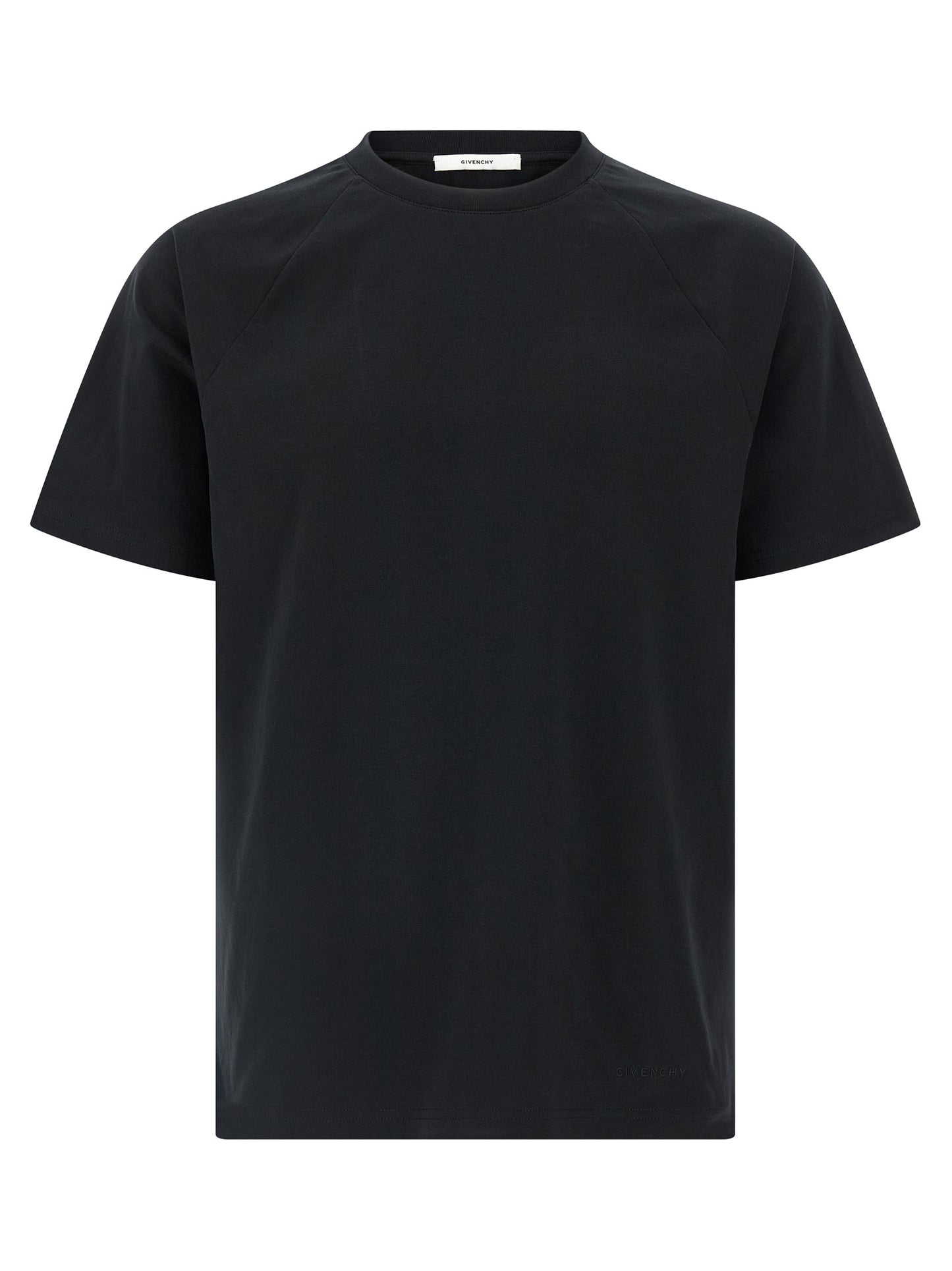 T-Shirt by Givenchy for men in cotton satin bicolour, black, white & signature features an edgy silhouette, meticulously detailed with a sophisticated short-sleeve and crew neckline for a truly edgy finish.