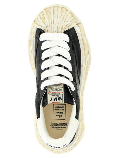 Sneakers by Maison Mihara Yasuhiro for men in cotton canvas black features a chic design, perfectly showcasing the chic fashion style of this Men's Fashion Cotton Canvas Sneakers.