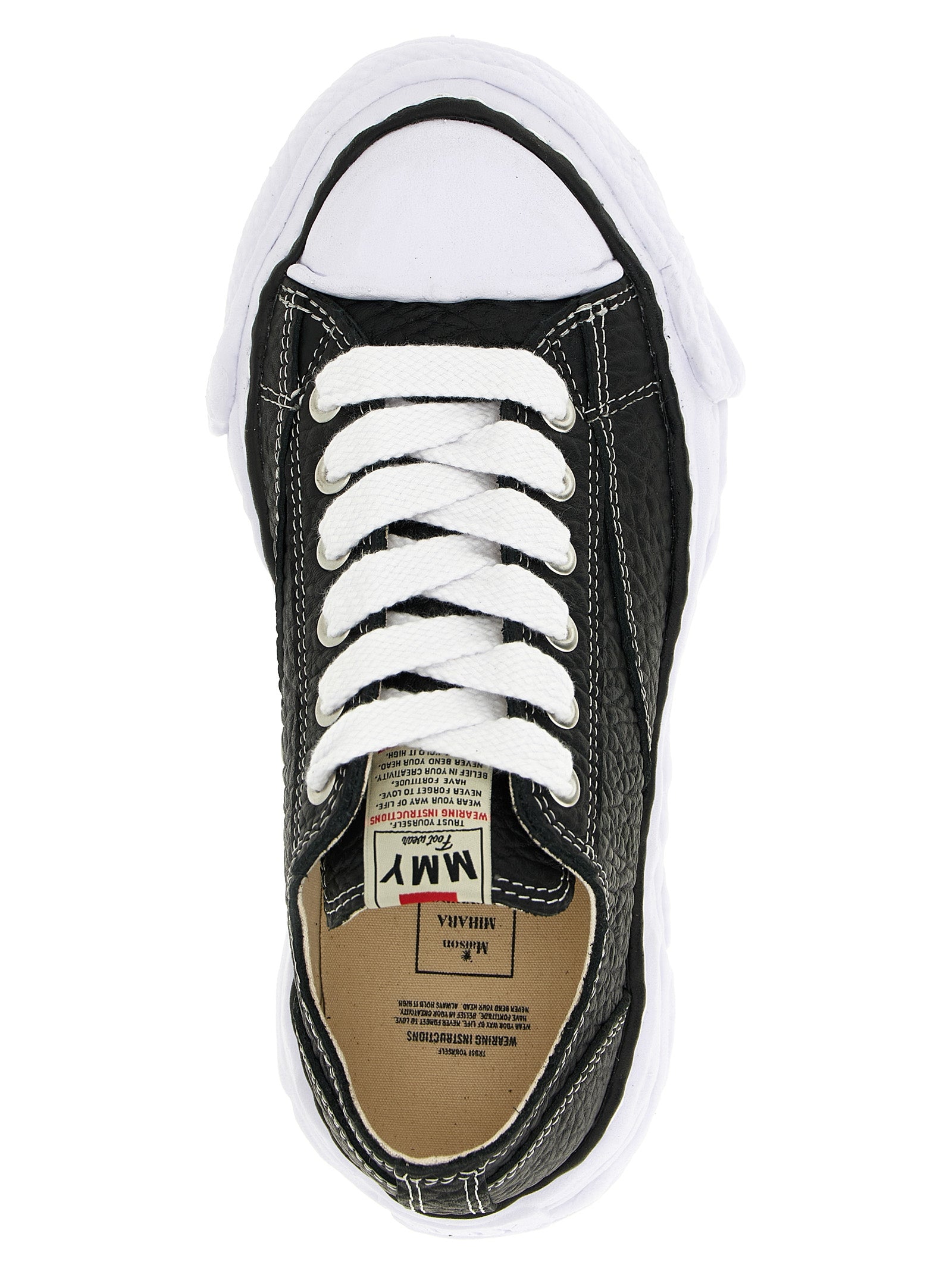 Sneakers by Maison Mihara Yasuhiro for men in cowhide leather bicolour, black & white presents a impeccable silhouette as Men's Fashion Cowhide Leather Sneakers, expertly defined by a impeccable fashion style for a impeccable, high-fashion look.