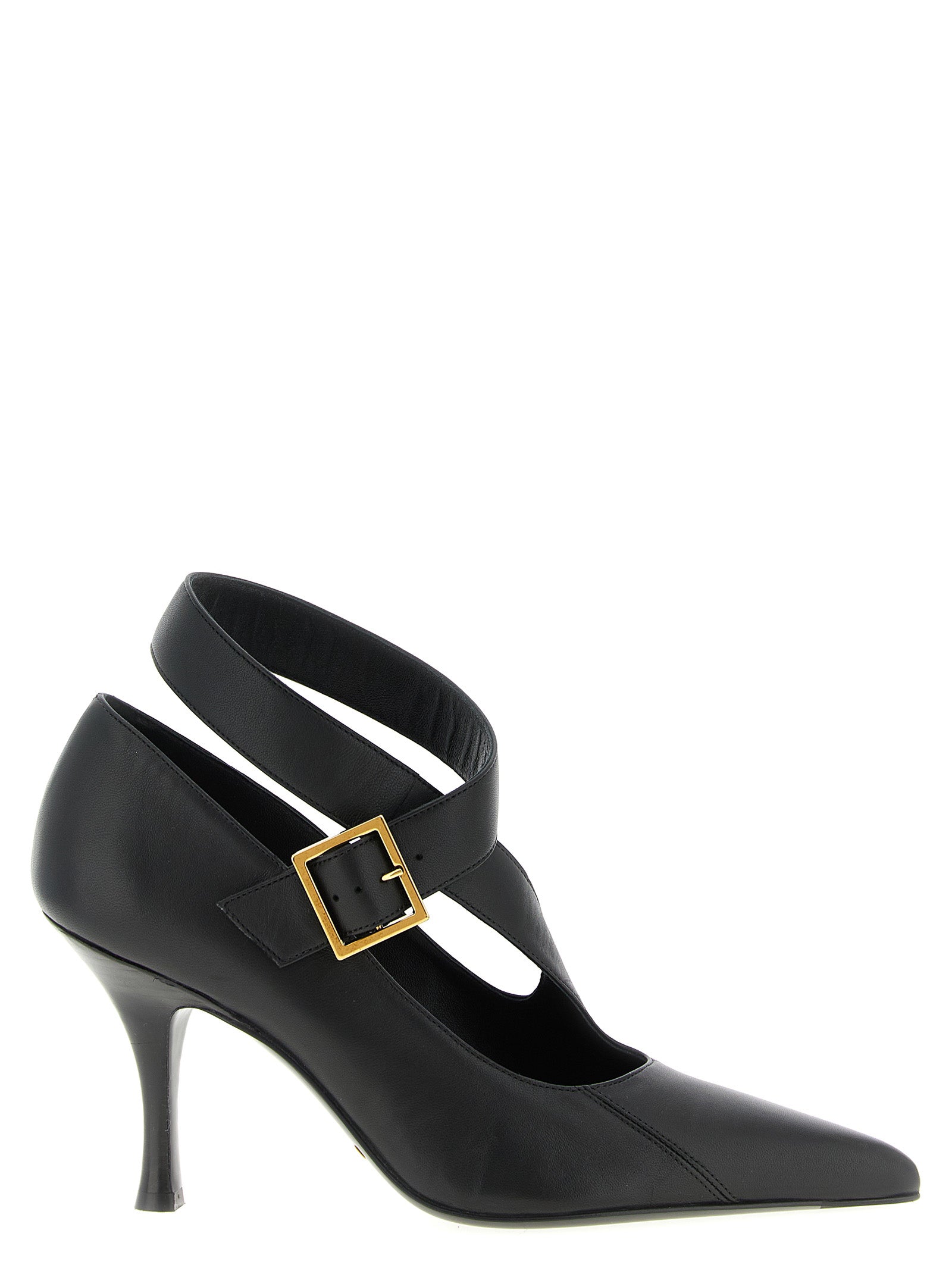 High-Heel Pumps Heels by Khaite for women in lamb leather black showcases a exquisite silhouette, perfectly accentuating Women's Lamb Leather High-Heel Pumps Heels with a exquisite high-heel and exquisite pointed toe style.
